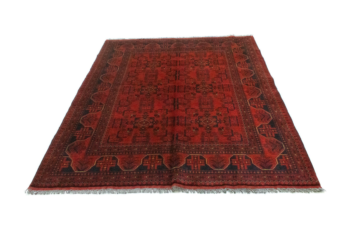 Tapis afghan - Kunduz - 193 x 151 cm - rouge