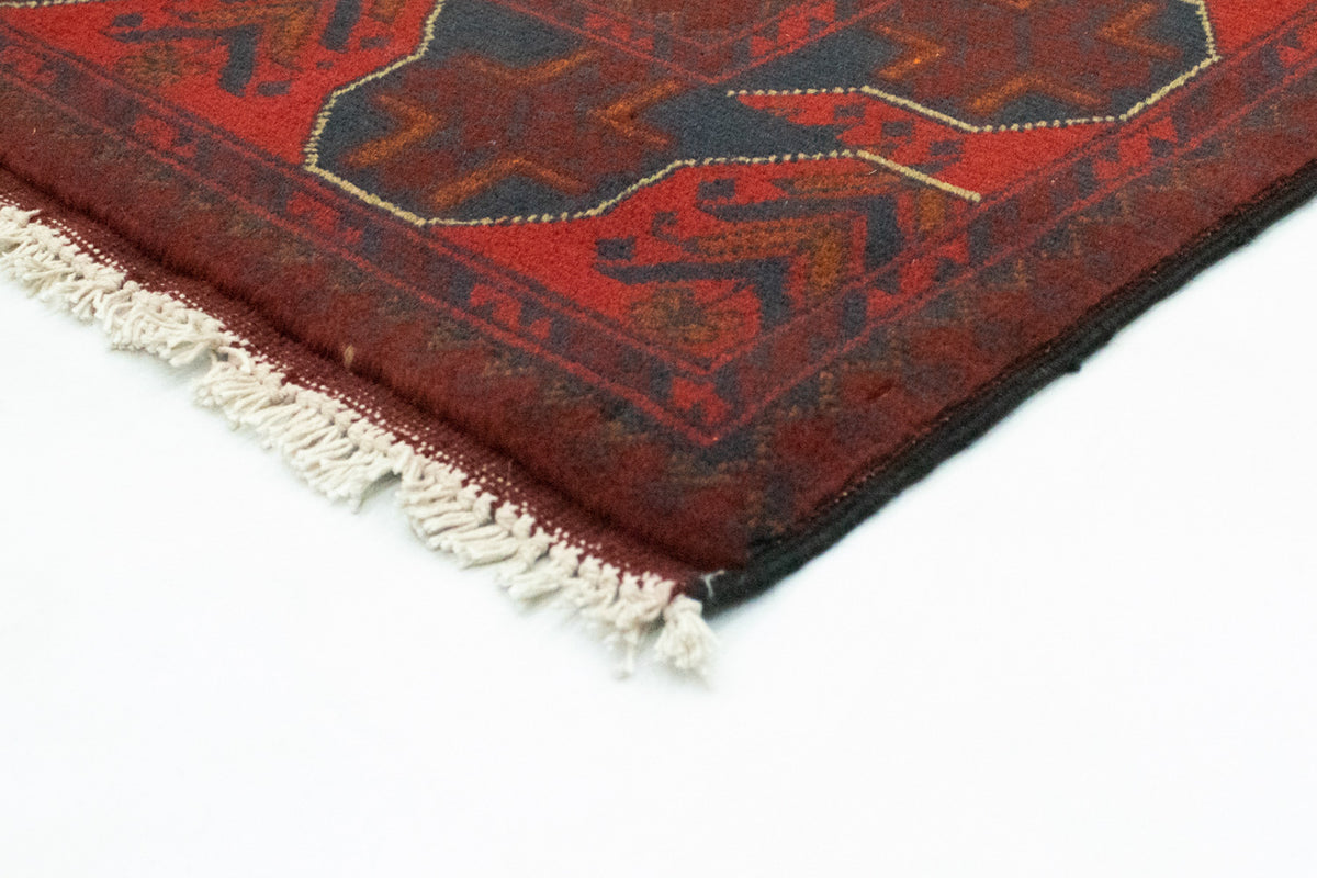 Tapis afghan - Kunduz - 147 x 97 cm - rouge