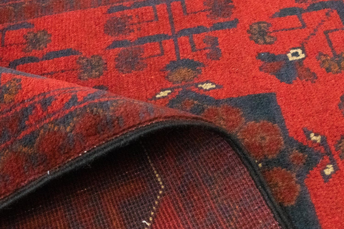 Tapis afghan - Kunduz - 147 x 97 cm - rouge