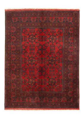 Tapis afghan - Kunduz - 196 x 151 cm - rouge