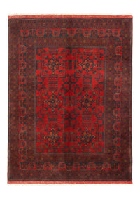 Tapis afghan - Kunduz - 196 x 151 cm - rouge