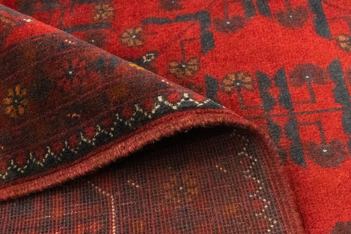 Tapis afghan - Kunduz - 196 x 151 cm - rouge