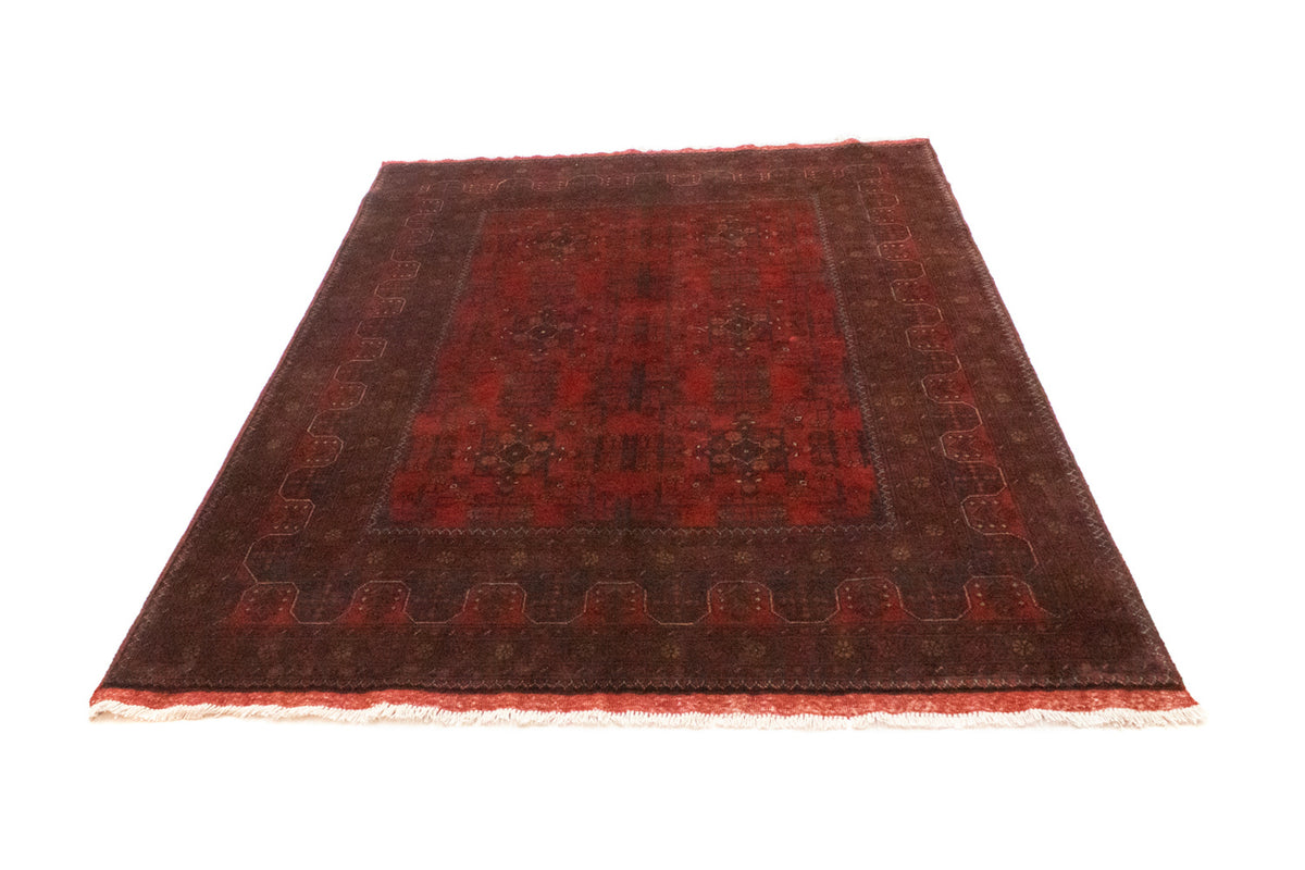 Tapis afghan - Kunduz - 196 x 151 cm - rouge