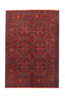 Tapis afghan - Kunduz - 146 x 99 cm - rouge