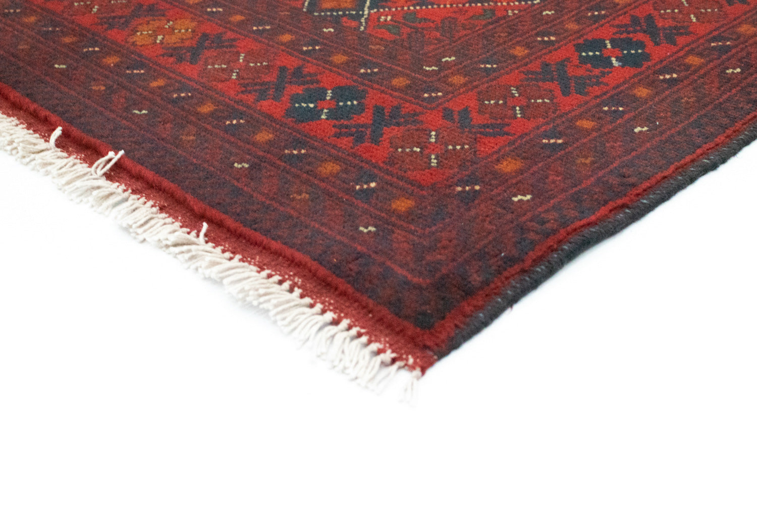 Tapis afghan - Kunduz - 146 x 99 cm - rouge