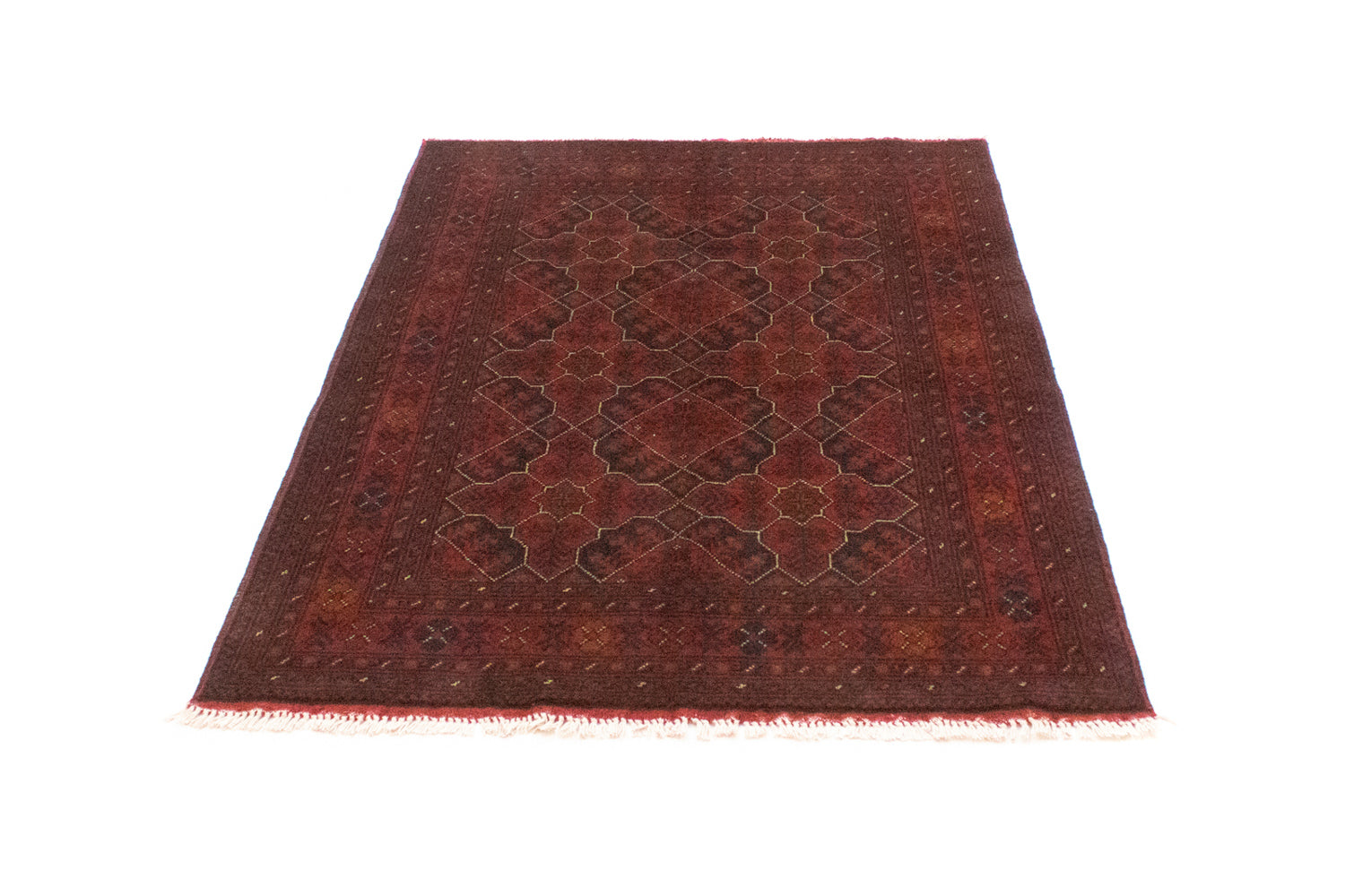 Tapis afghan - Kunduz - 146 x 99 cm - rouge