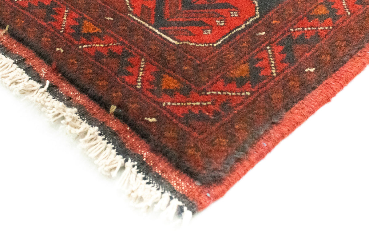 Tapis afghan - Kunduz - 197 x 149 cm - rouge
