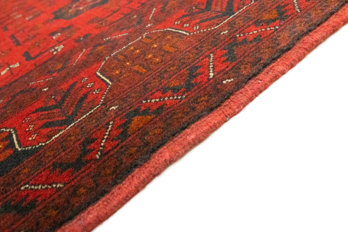 Tapis afghan - Kunduz - 197 x 149 cm - rouge