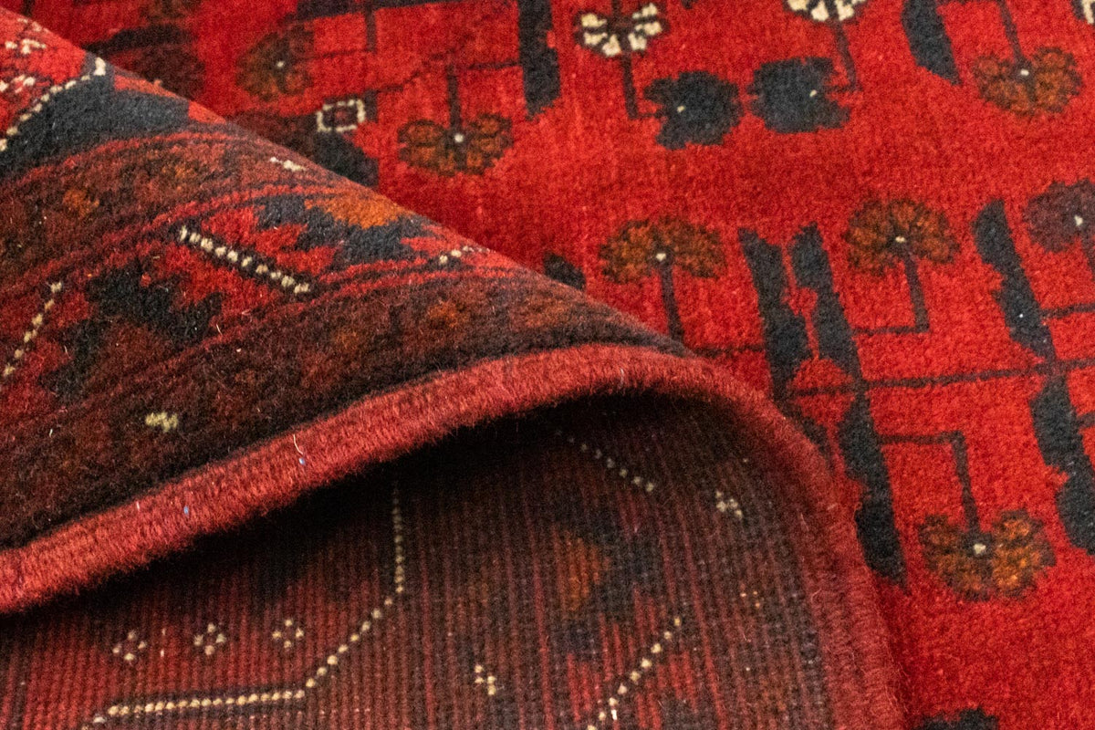 Tapis afghan - Kunduz - 197 x 149 cm - rouge