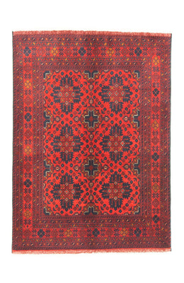 Tapis afghan - Kunduz - 142 x 103 cm - rouge