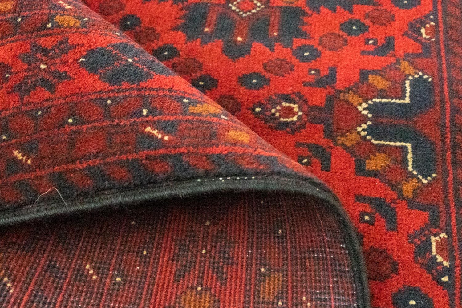 Tapis afghan - Kunduz - 142 x 103 cm - rouge