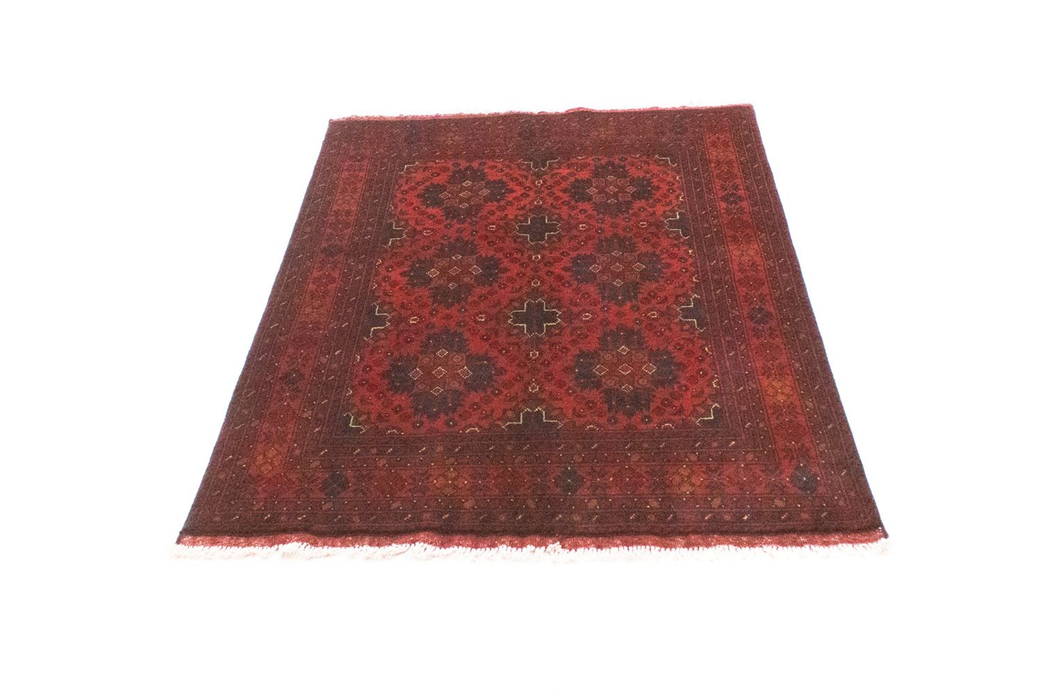Tapis afghan - Kunduz - 142 x 103 cm - rouge