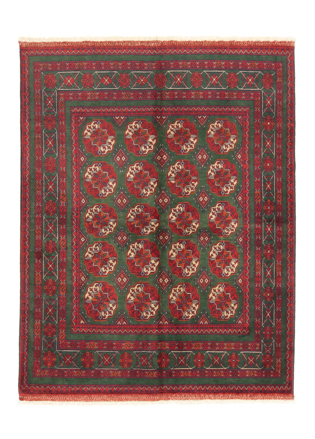 Tapis afghan - Kunduz - 190 x 150 cm - rouge
