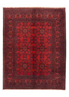 Tapis afghan - Kunduz - 206 x 149 cm - rouge