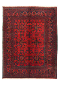 Tapis afghan - Kunduz - 206 x 149 cm - rouge