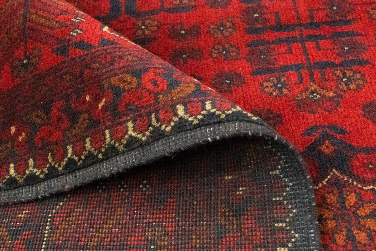 Tapis afghan - Kunduz - 206 x 149 cm - rouge