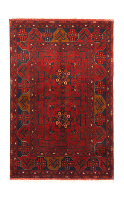 Tapis afghan - Kunduz - 154 x 100 cm - rouge