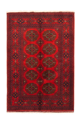Tapis afghan - Kunduz - 151 x 102 cm - rouge