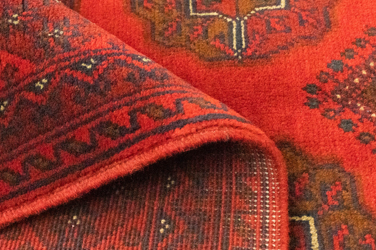 Tapis afghan - Kunduz - 151 x 102 cm - rouge