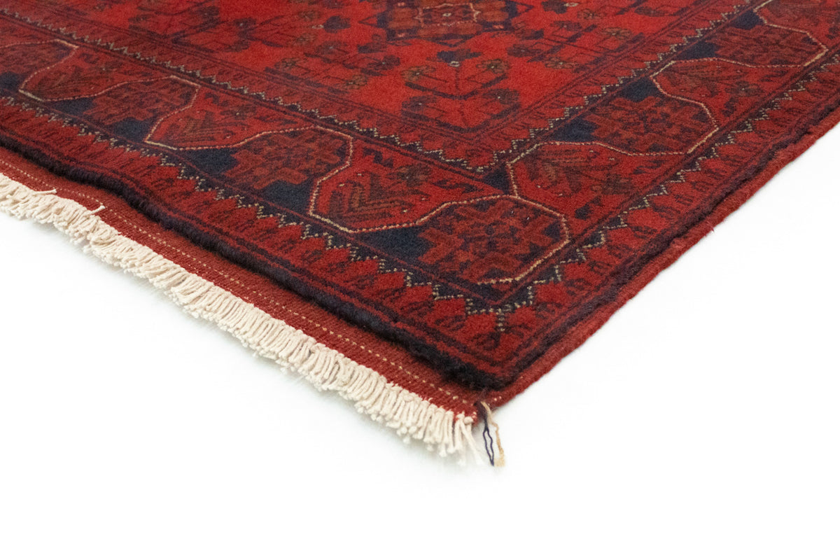 Tapis afghan - Kunduz - 147 x 105 cm - rouge