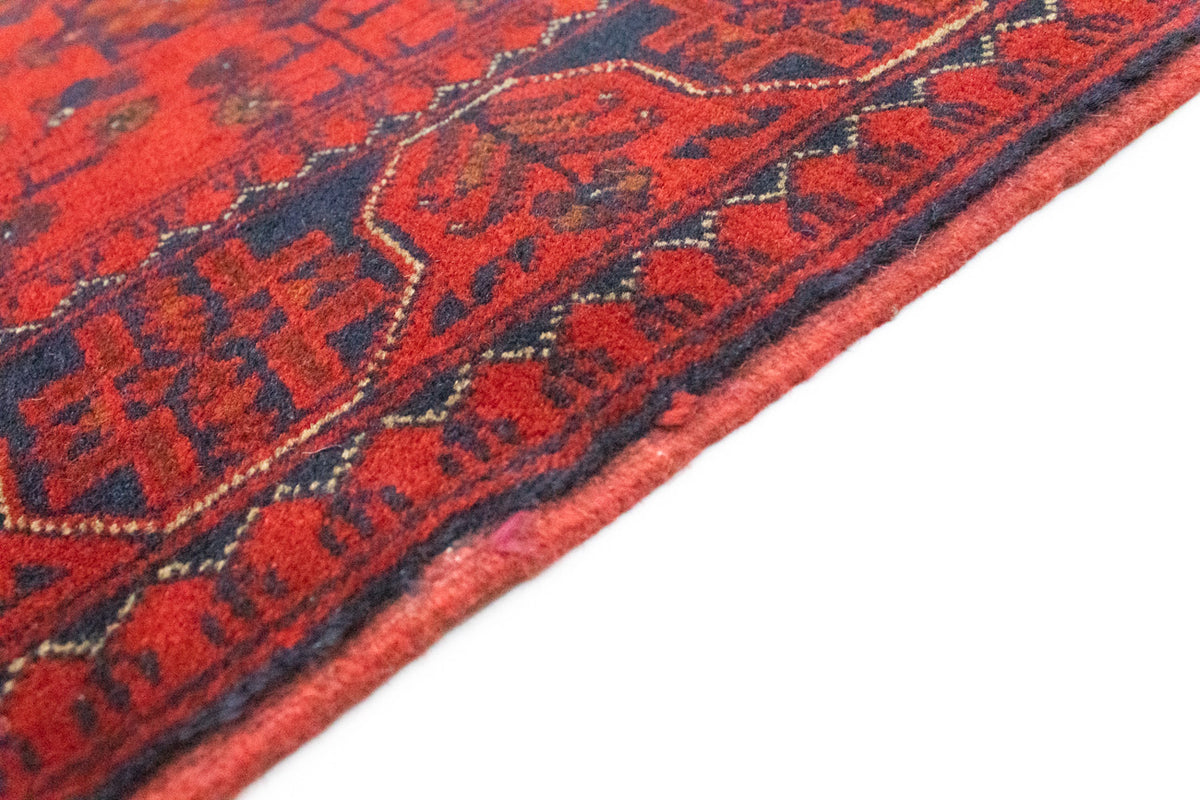 Tapis afghan - Kunduz - 147 x 105 cm - rouge