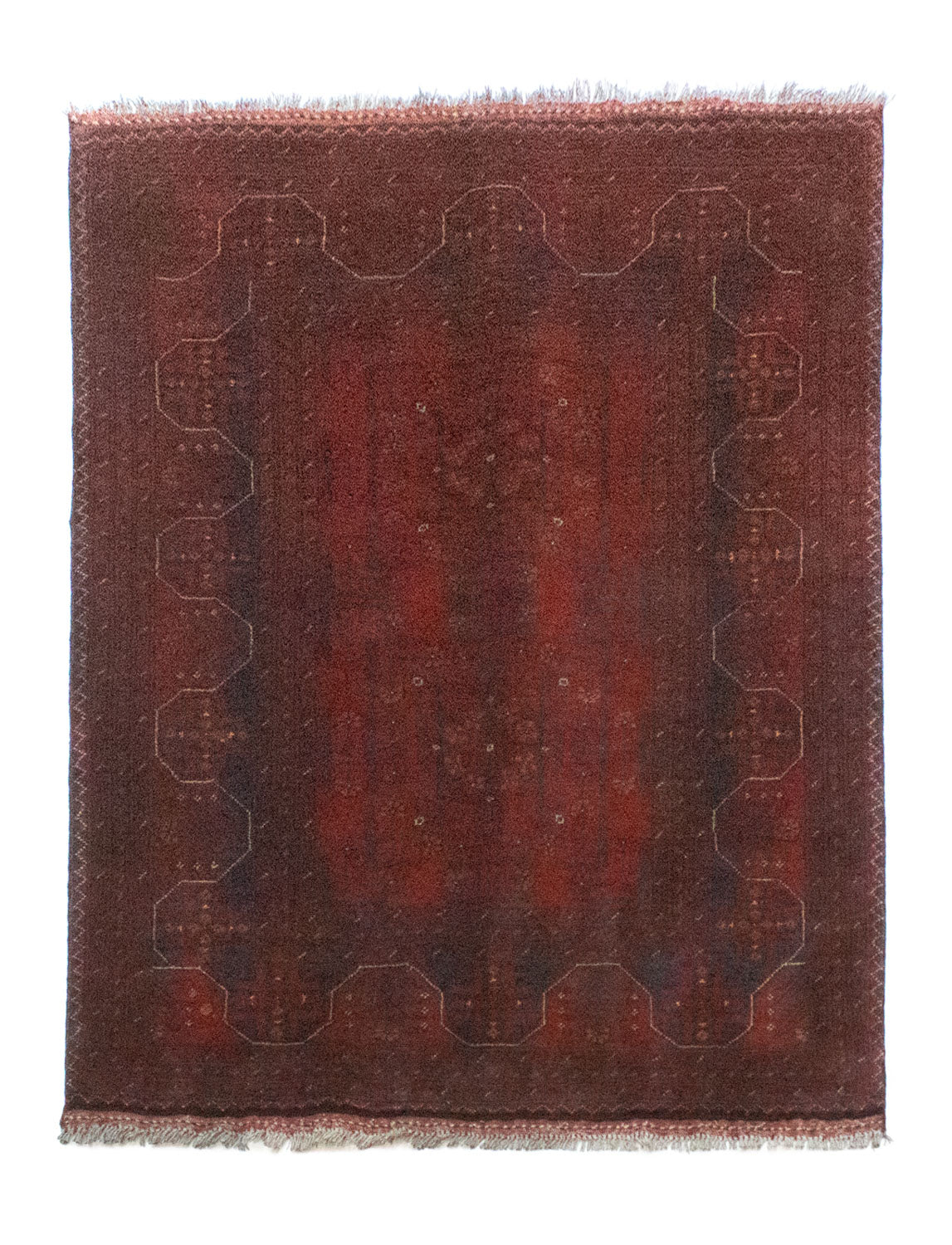 Tapis afghan - Kunduz - 147 x 100 cm - rouge