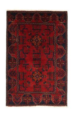 Tapis afghan - Kunduz - 125 x 83 cm - rouge