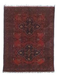 Tapis afghan - Kunduz - 129 x 73 cm - rouge