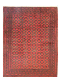 Tapis afghan - Filpa - 390 x 302 cm - rouge foncé