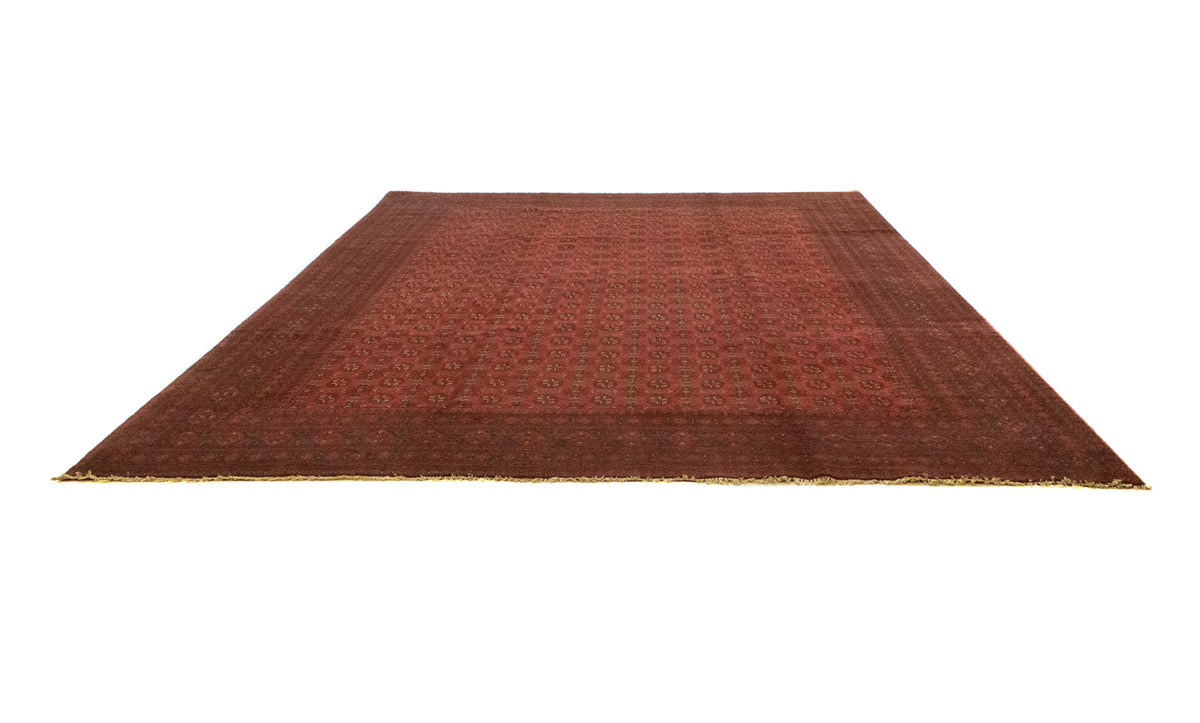Tapis afghan - Filpa - 390 x 302 cm - rouge foncé
