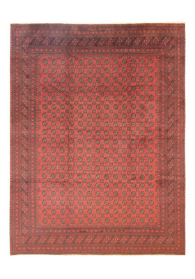 Tapis afghan - Filpa - 391 x 299 cm - rouge foncé