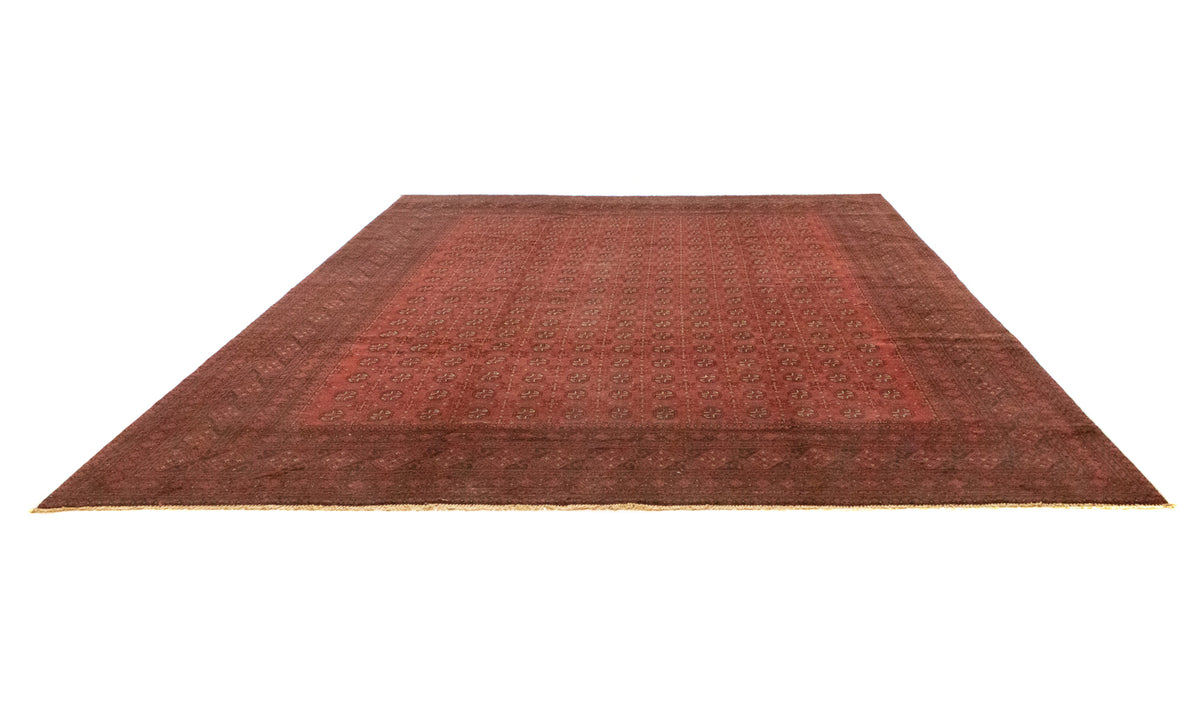 Tapis afghan - Filpa - 391 x 299 cm - rouge foncé