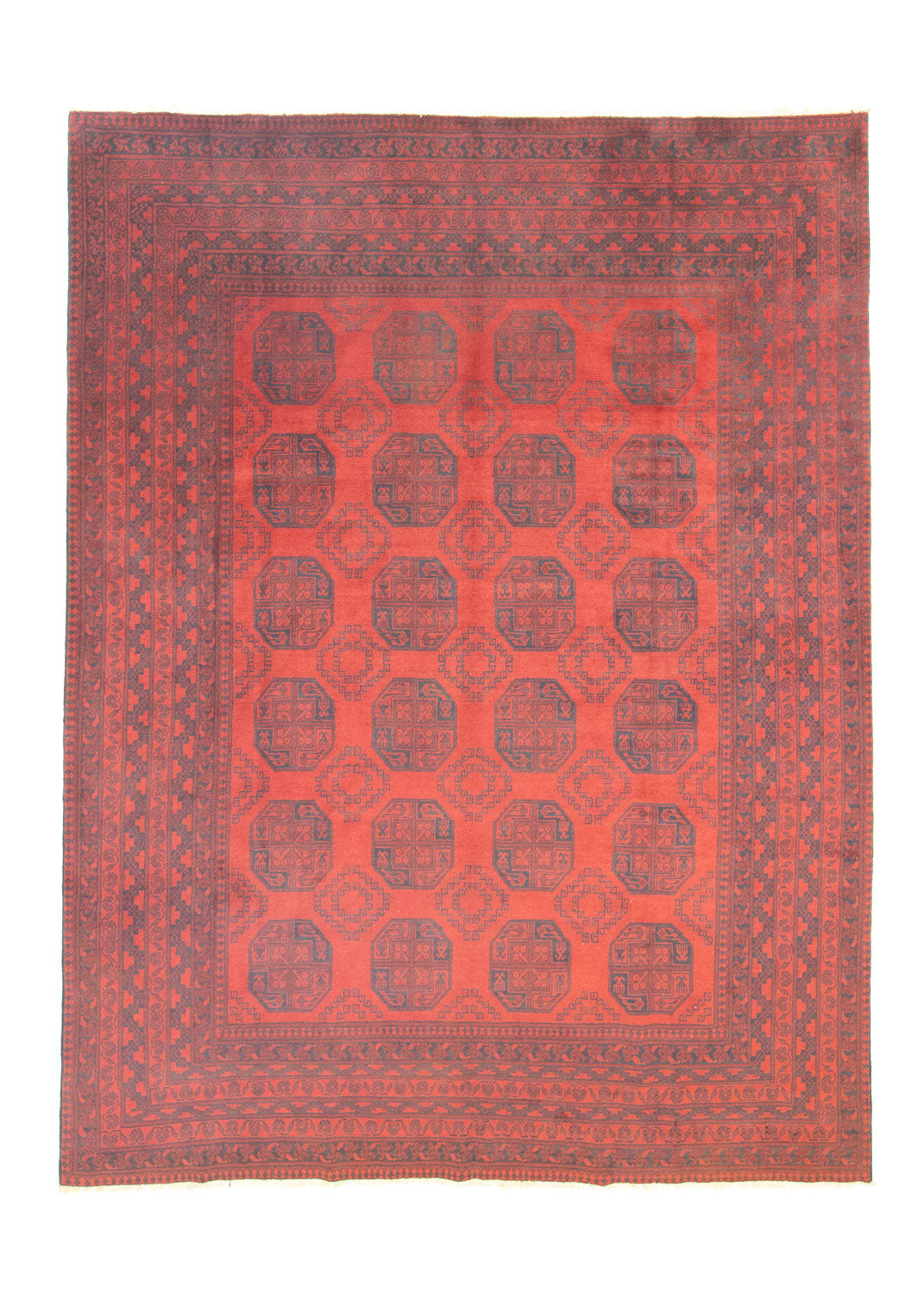 Tapis afghan - Filpa - 329 x 250 cm - rouge foncé
