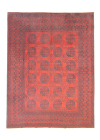 Tapis afghan - Filpa - 329 x 250 cm - rouge foncé