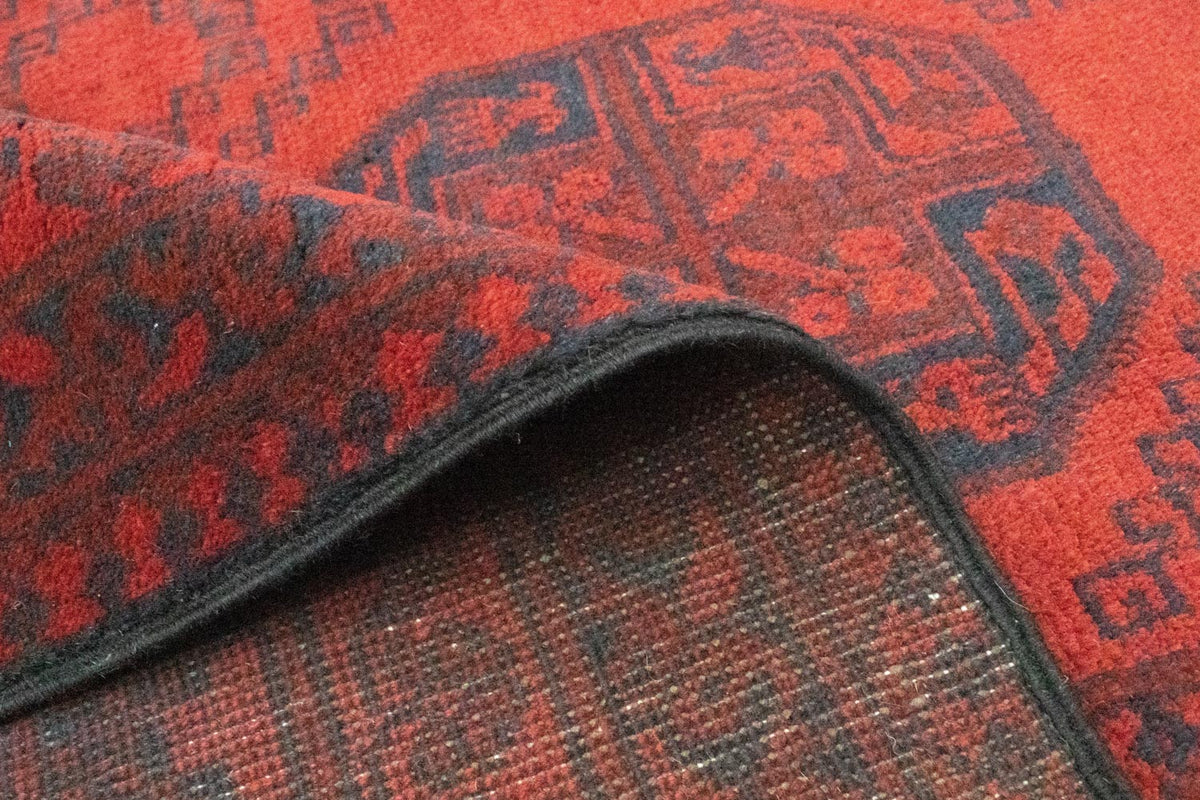 Tapis afghan - Filpa - 329 x 250 cm - rouge foncé