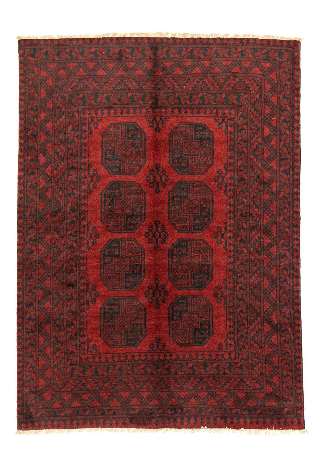 Tapis afghan - Filpa - 196 x 145 cm - rouge