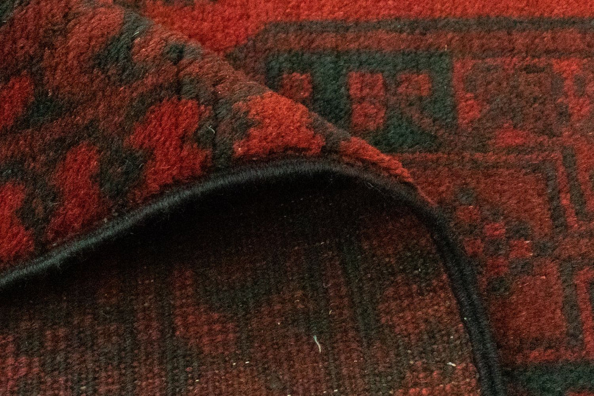 Tapis afghan - Filpa - 196 x 145 cm - rouge