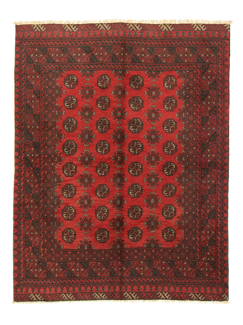 Tapis afghan - Filpa - 187 x 148 cm - rouge