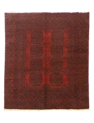 Tapis afghan - Filpa - 194 x 152 cm - rouge