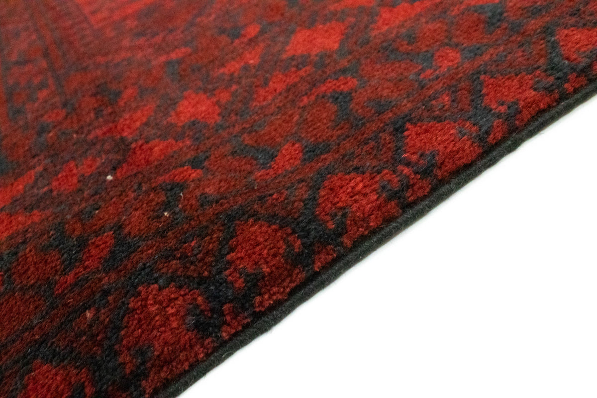 Tapis afghan - Filpa - 194 x 152 cm - rouge