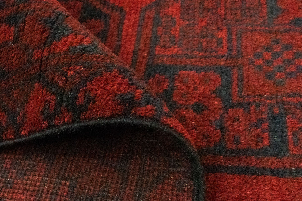 Tapis afghan - Filpa - 194 x 152 cm - rouge