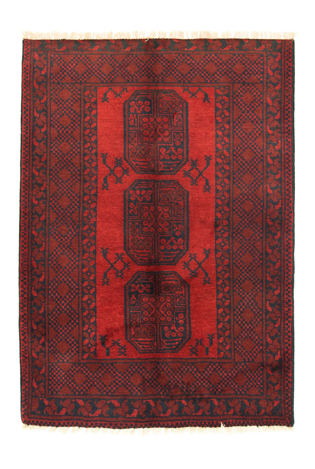 Tapis afghan - Filpa - 148 x 106 cm - rouge