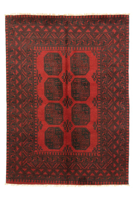 Tapis afghan - Filpa - 200 x 146 cm - rouge
