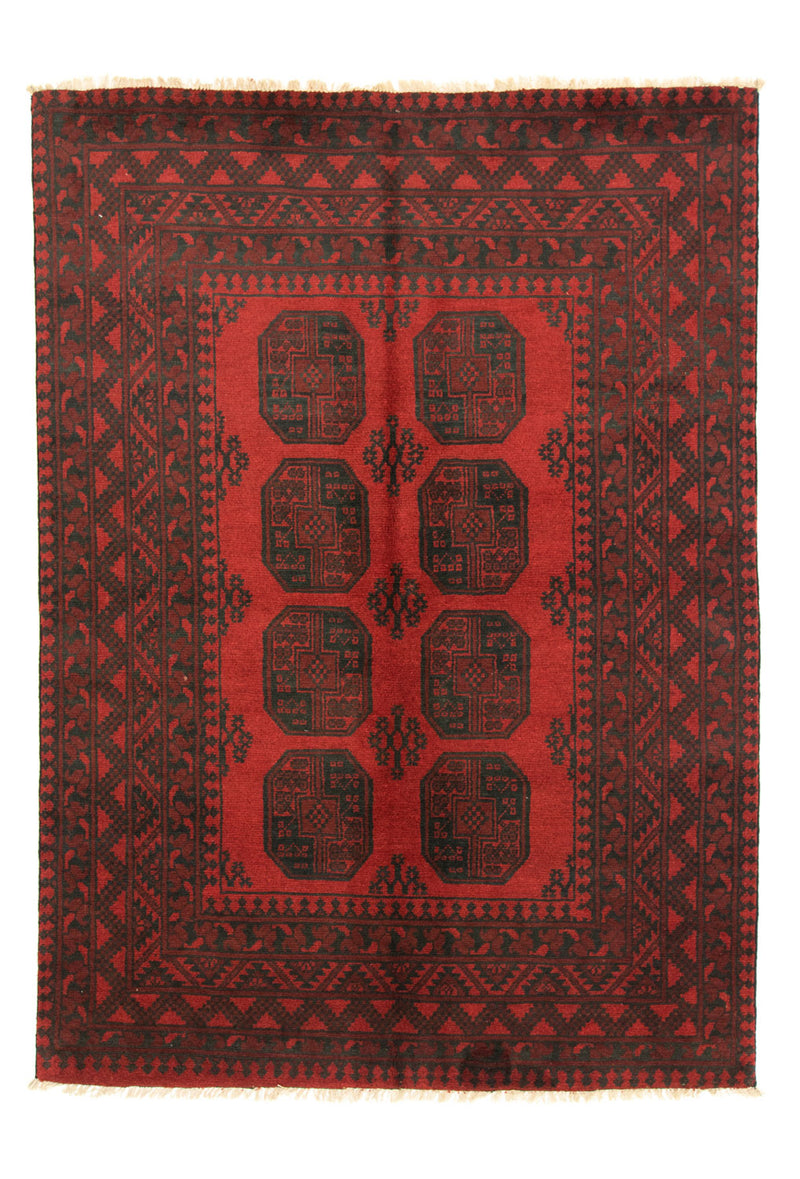 Tapis afghan - Filpa - 200 x 146 cm - rouge