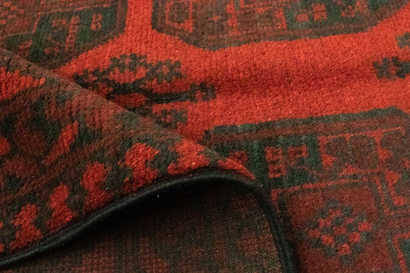 Tapis afghan - Filpa - 200 x 146 cm - rouge