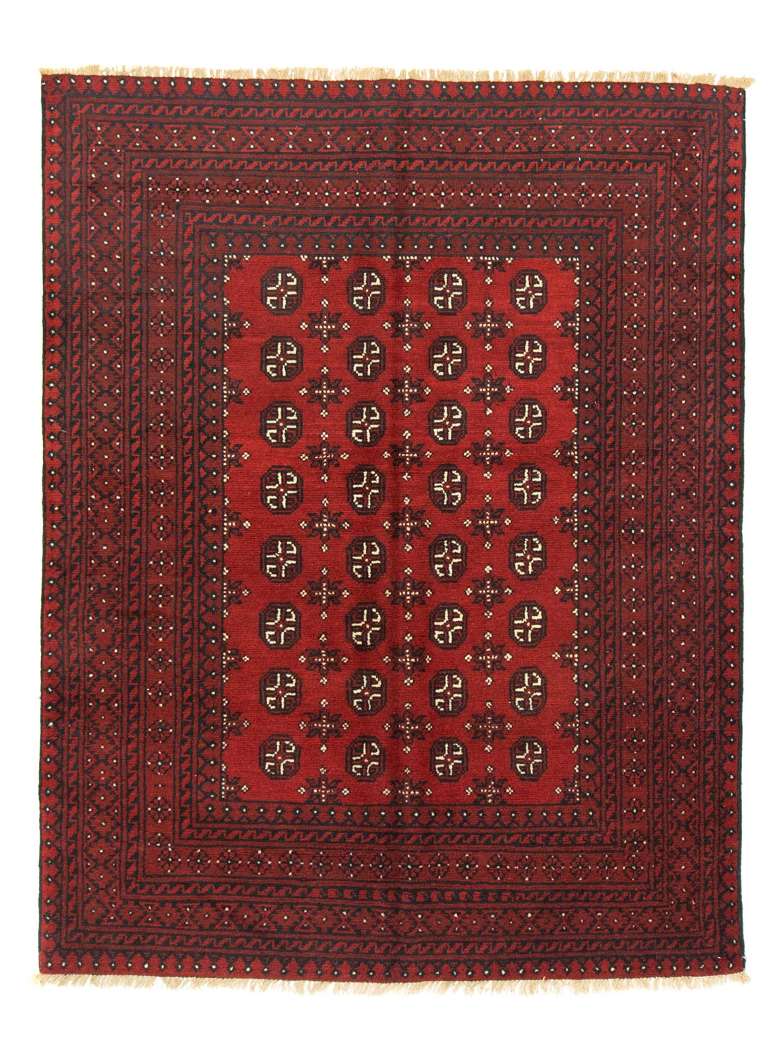 Tapis afghan - Filpa - 193 x 149 cm - rouge