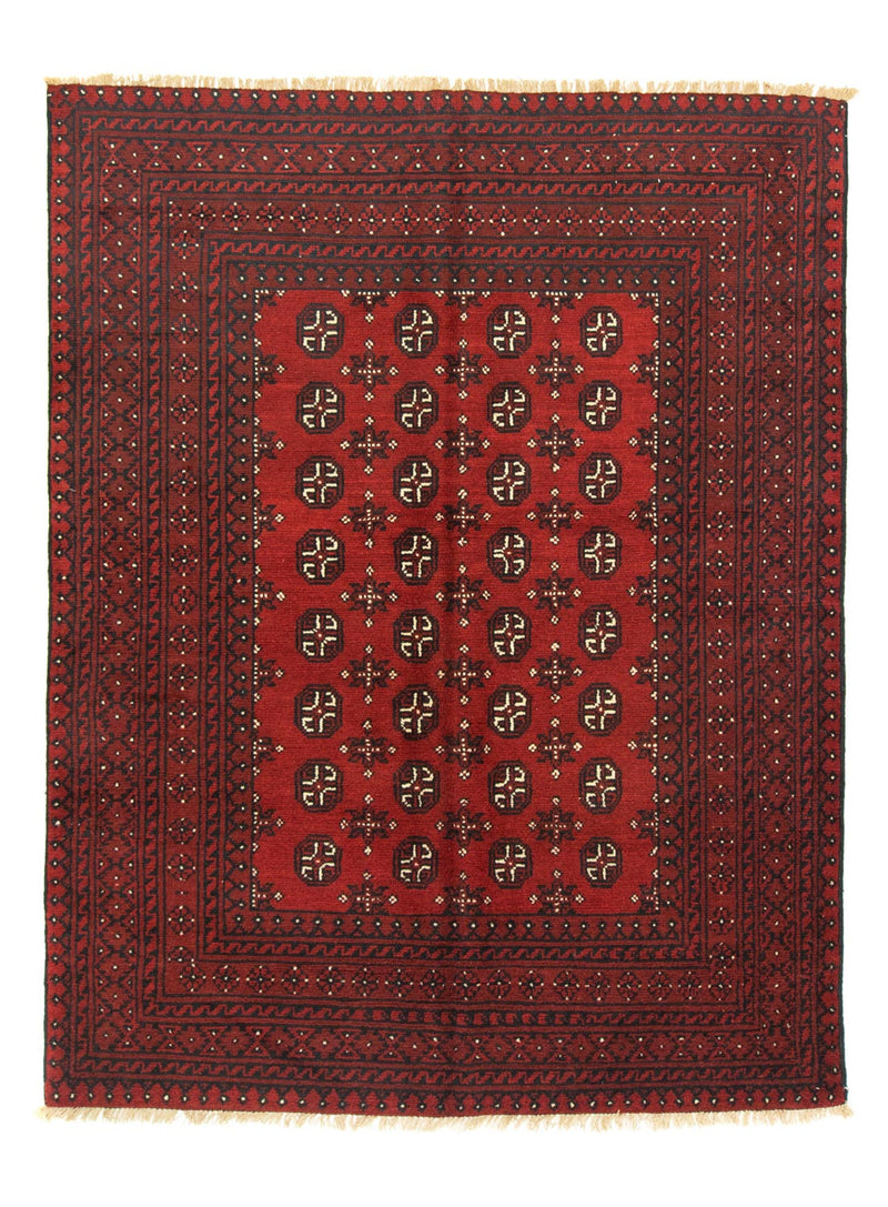 Tapis afghan - Filpa - 193 x 149 cm - rouge