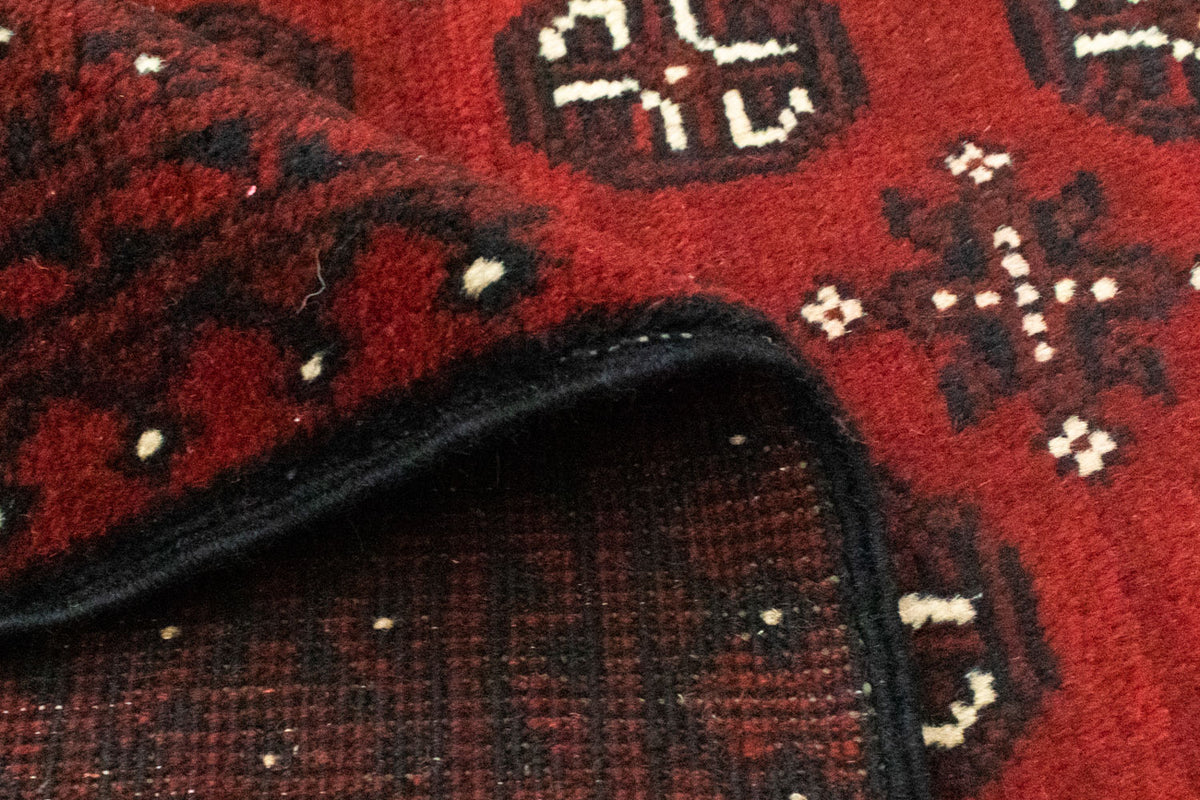 Tapis afghan - Filpa - 193 x 149 cm - rouge