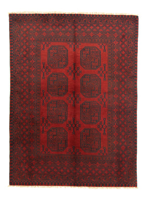 Tapis afghan - Filpa - 203 x 147 cm - rouge