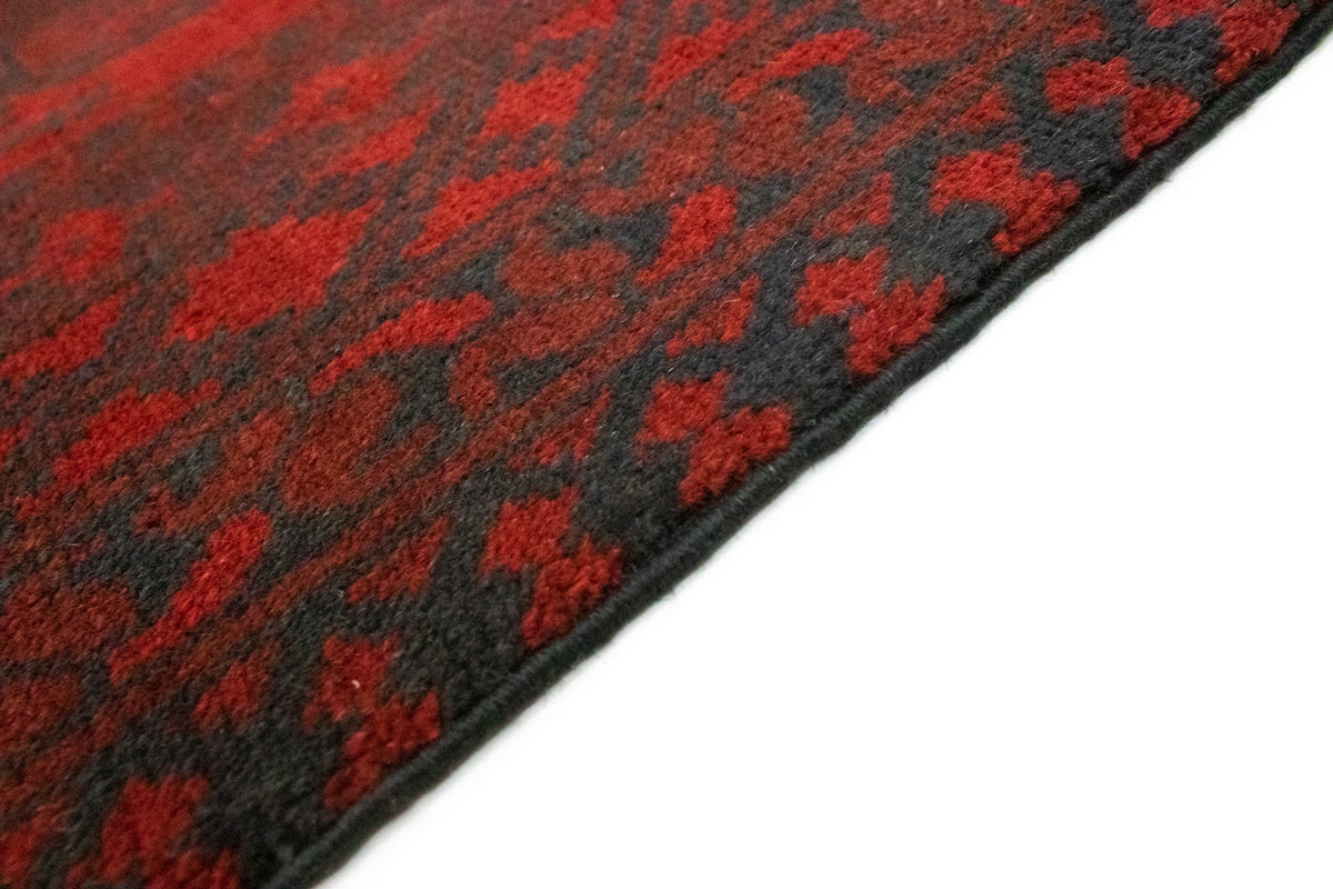 Tapis afghan - Filpa - 203 x 147 cm - rouge